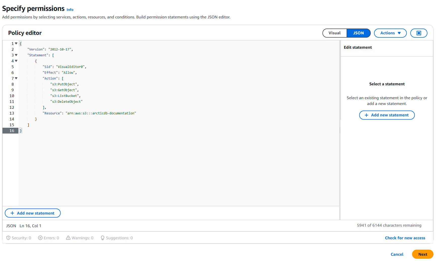 Create Policy Screen 1